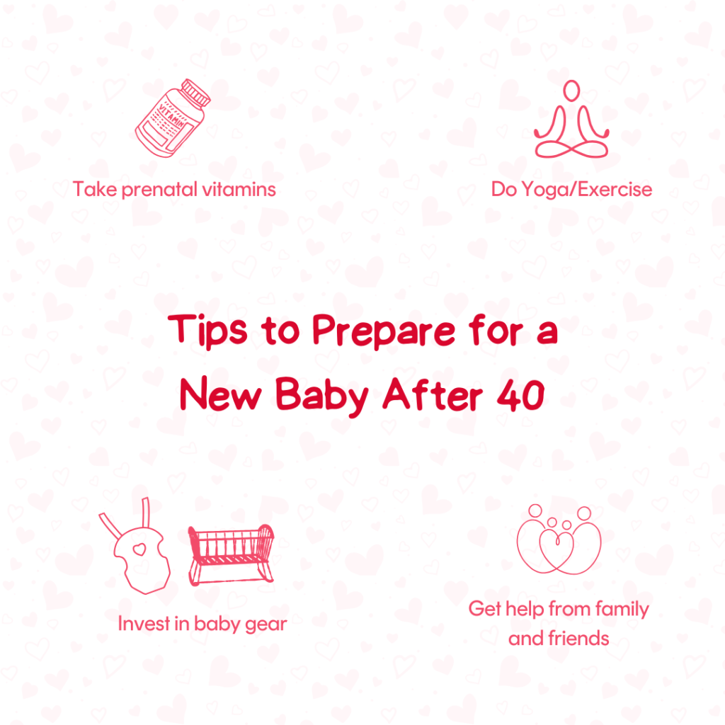 Tips to prepare for a baby after 40 - Infogrraphic