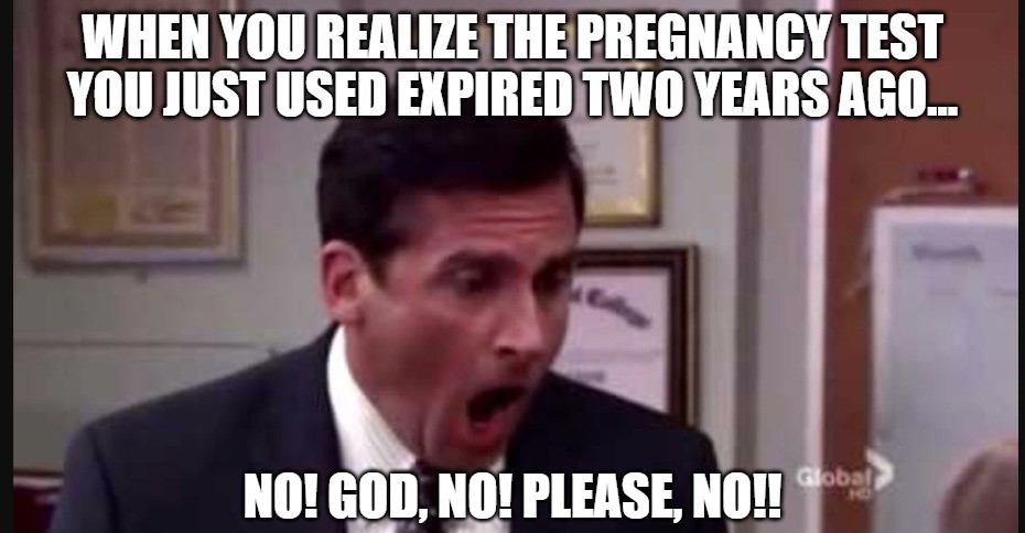 Used expired pregnancy test meme